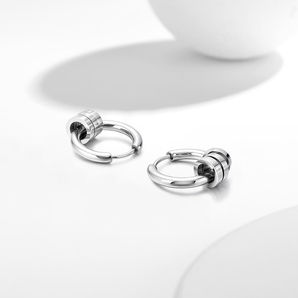 Серьги Серьги ENFANTIN из титанового стального сплава унисекс - изображение 3