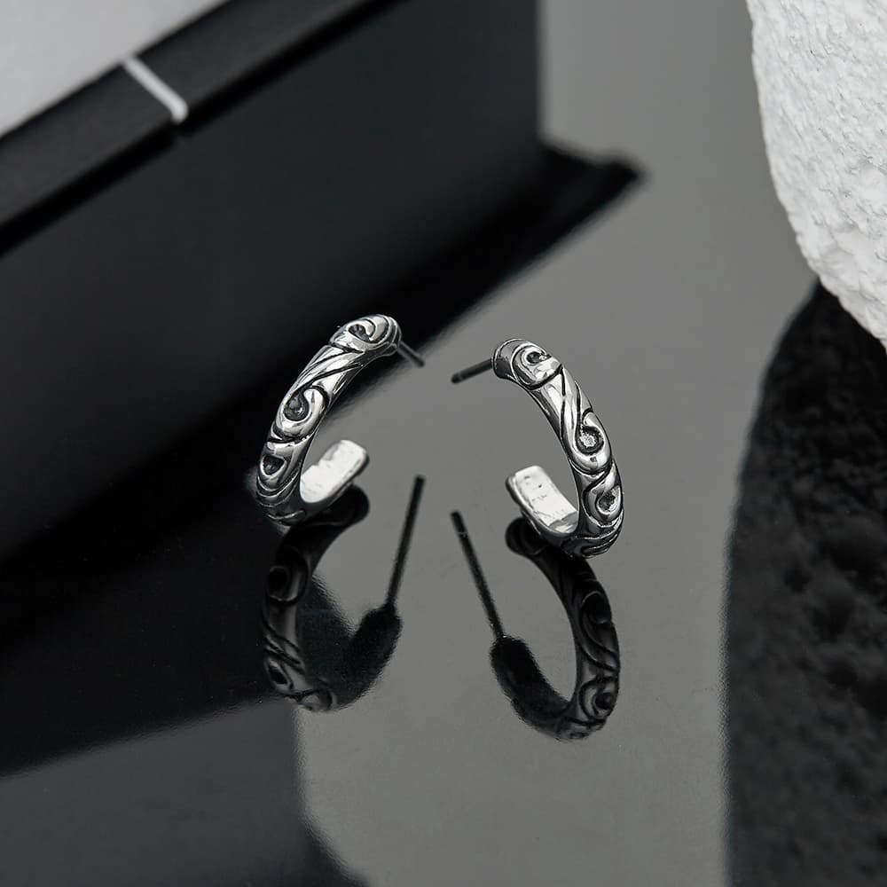 Серьги Серьги ENFANTIN из титанового стального сплава унисекс - изображение 3