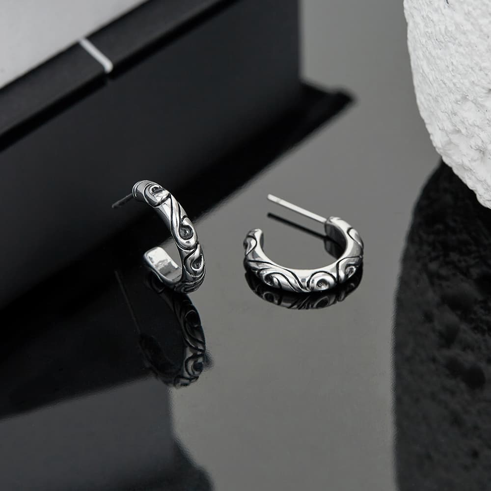 Серьги Серьги ENFANTIN из титанового стального сплава унисекс - изображение 2