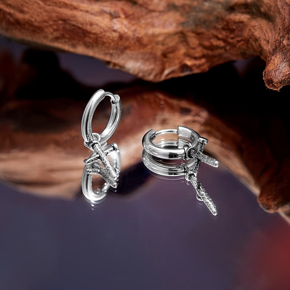 Серьги Серьги ENFANTIN из титанового стального сплава унисекс - изображение 4