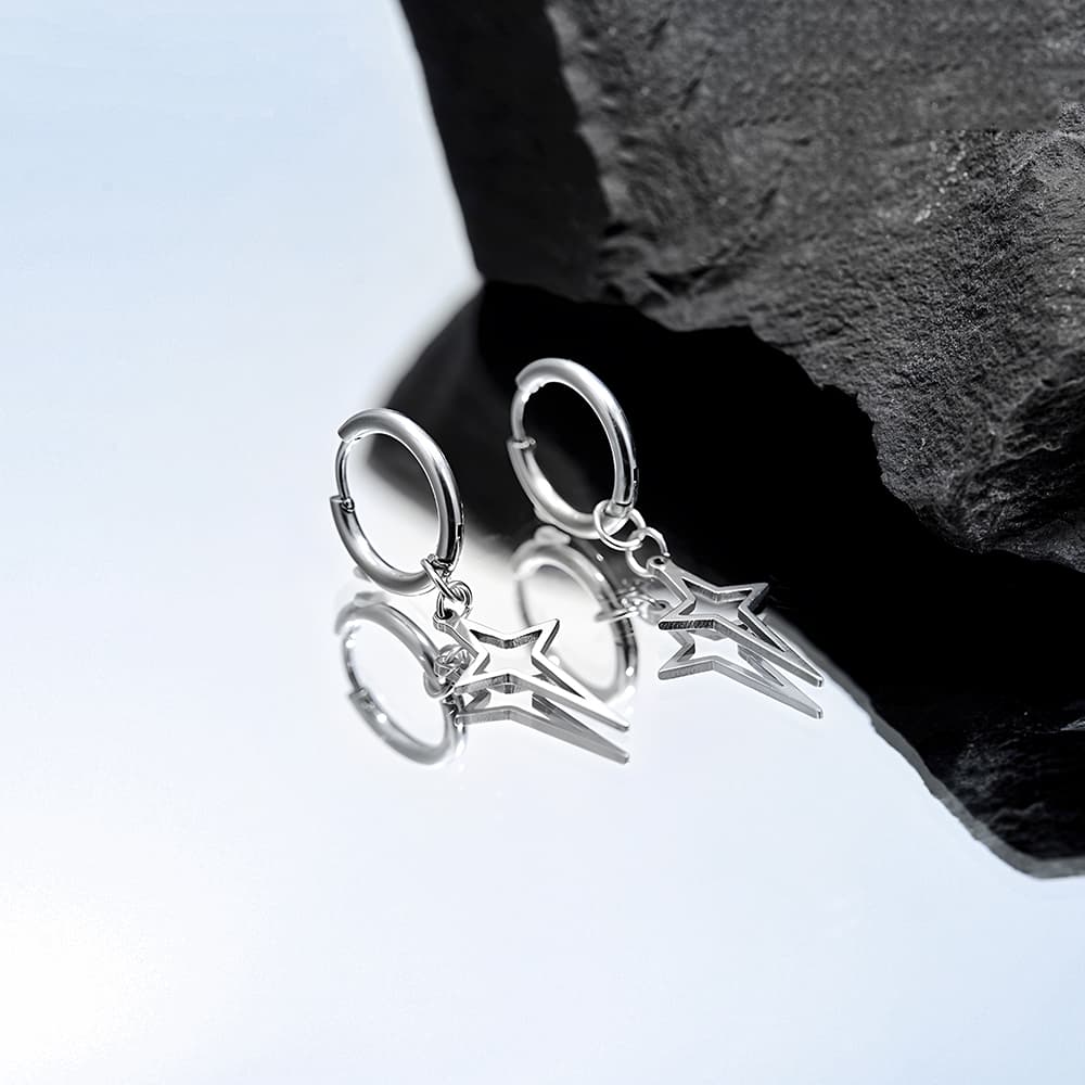 Серьги Серьги ENFANTIN из титанового стального сплава унисекс - изображение 4