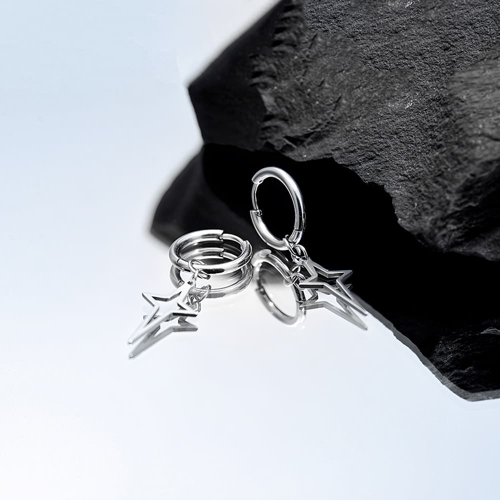 Серьги Серьги ENFANTIN из титанового стального сплава унисекс - изображение 3