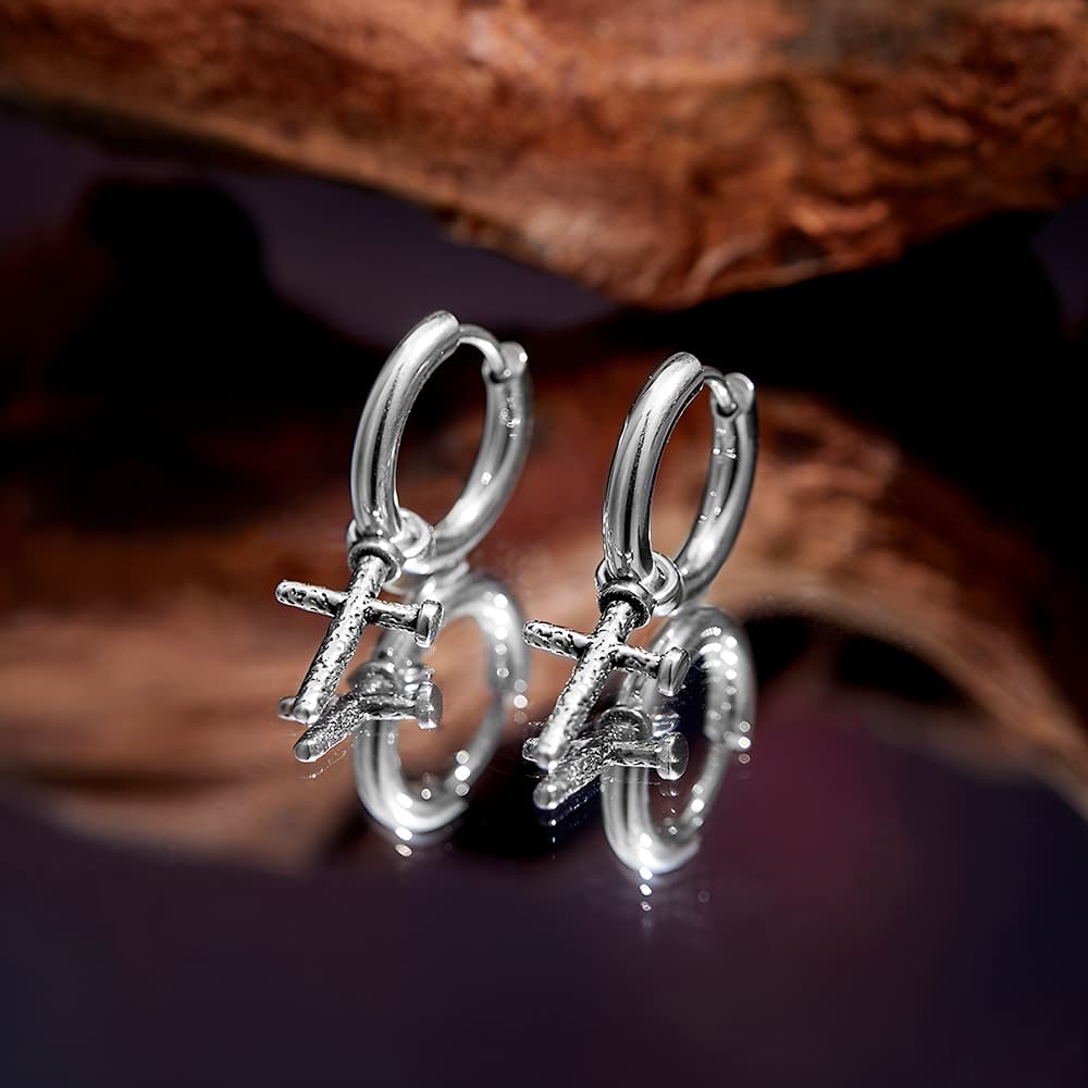 Серьги Серьги ENFANTIN из титанового стального сплава унисекс - изображение 3