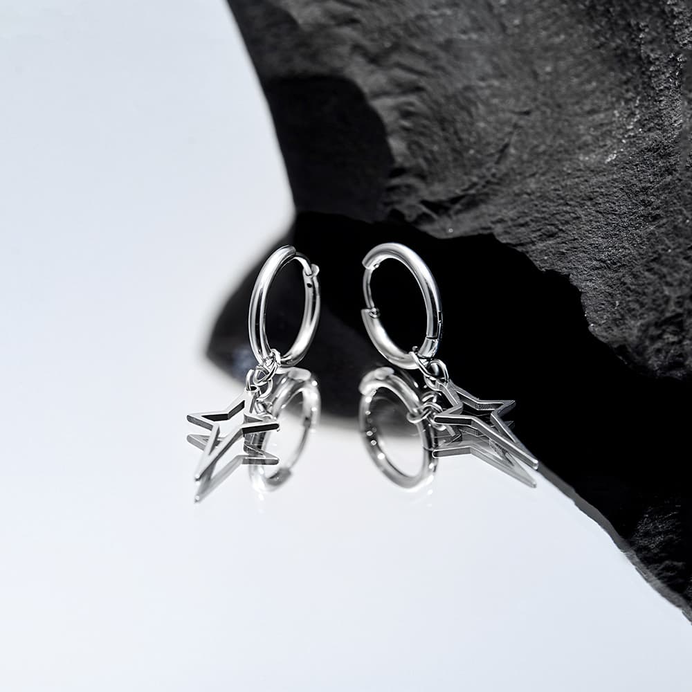 Серьги Серьги ENFANTIN из титанового стального сплава унисекс - изображение 2