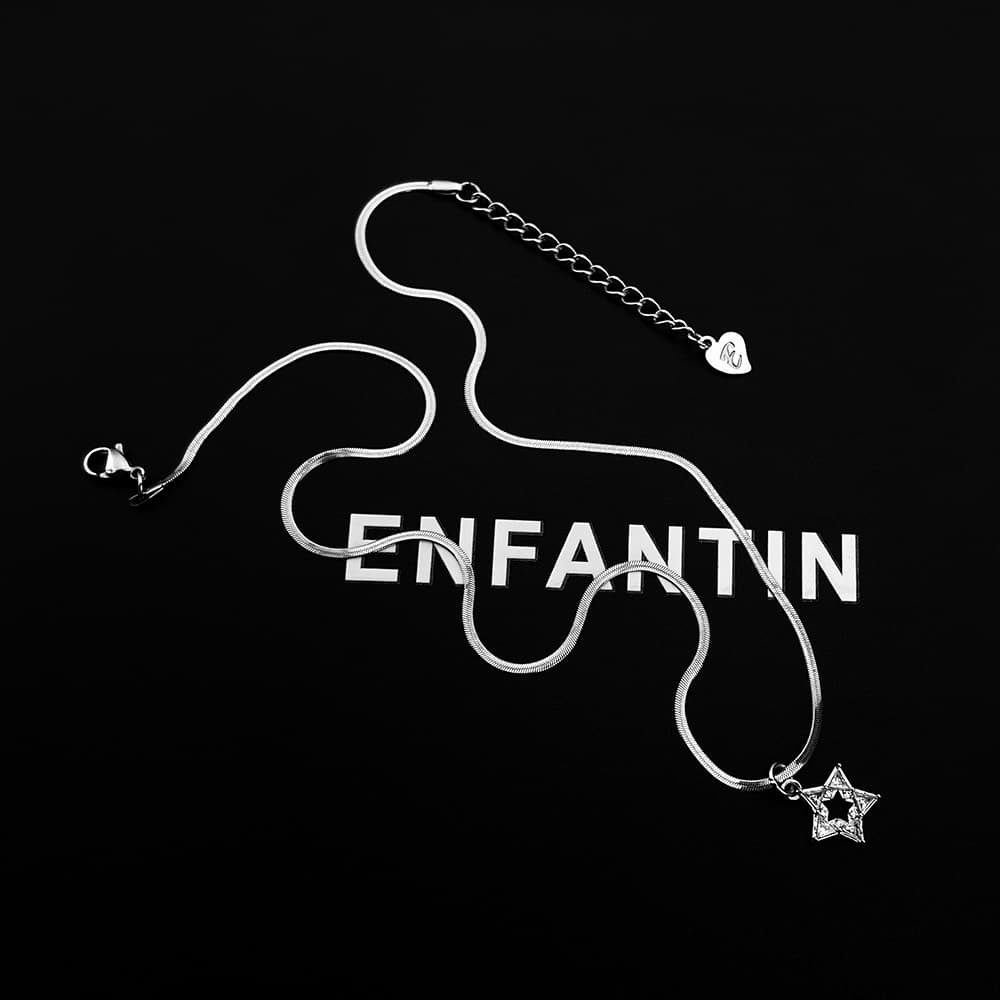Ожерелье ENFANTIN Титановые стальные цепочки и ожерелья унисекс - изображение 3