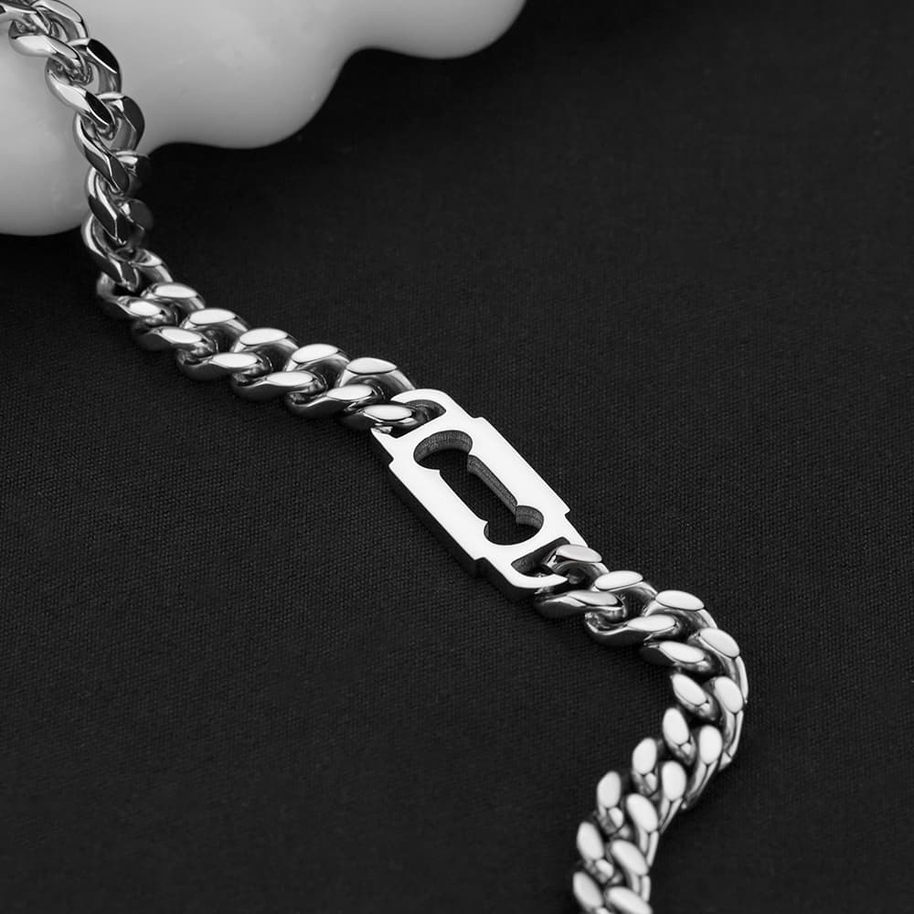 Ожерелье ENFANTIN Титановое стальное ожерелье унисекс серебряное - изображение 9
