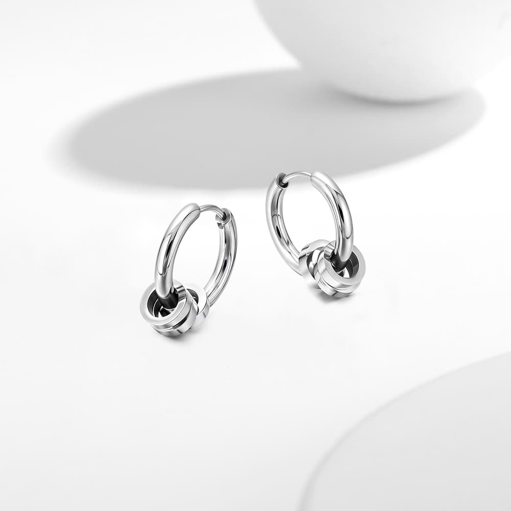 Серьги Серьги ENFANTIN из титанового стального сплава унисекс - изображение 4