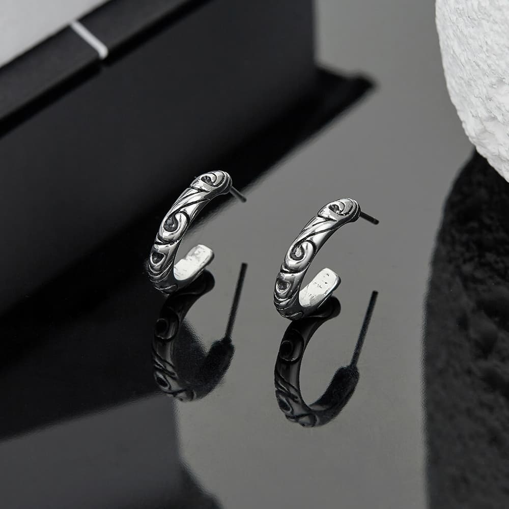 Серьги Серьги ENFANTIN из титанового стального сплава унисекс - изображение 1