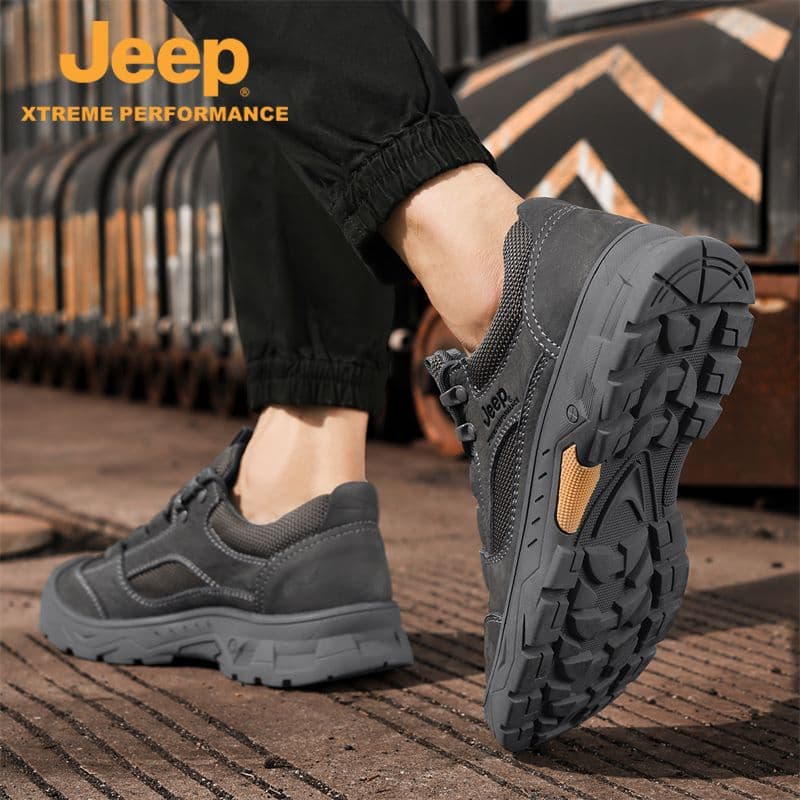 Кроссовки Jeep Текстиль Натуральная коровья кожа Низкие кеды Альпинистская обувь Мужская - изображение 5