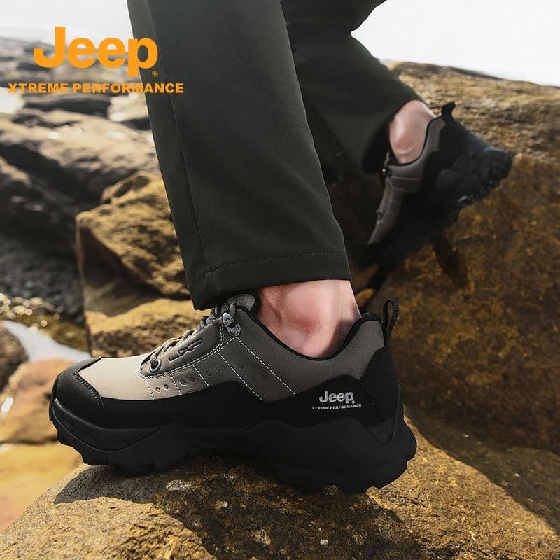 Кроссовки Jeep Текстиль Спилок коровьей кожи Низкий Топ Альпинистская Обувь для Приключений Мужская - изображение 7