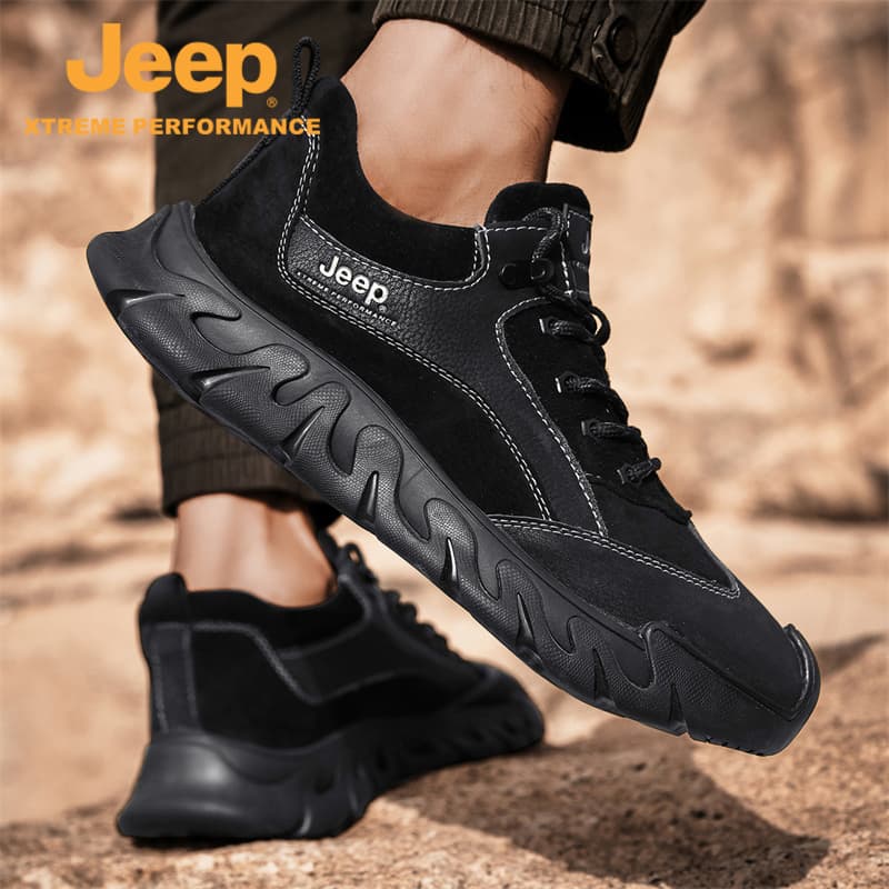 Кроссовки Jeep Кожа Низкий Верх Поход Альпинистское Приключение Обувь Мужская - изображение 6