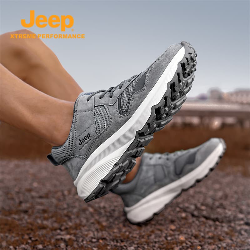 Кроссовки Jeep Кожа Текстиль Спортивный Casual Низкие Кеды для Альпинизма Мужские - изображение 6