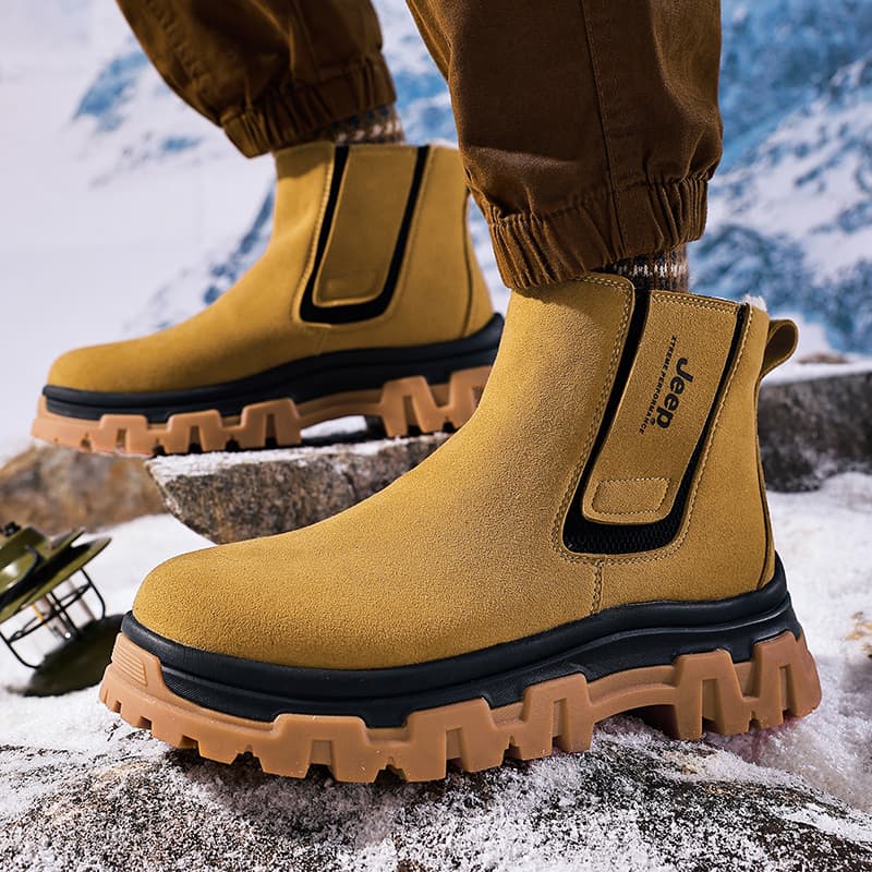 Ботинки зимние Jeep Минималистский Платформа Outdoor Commute Искусственная кожа из микрофибры Термический противоскользящий - изображение 7