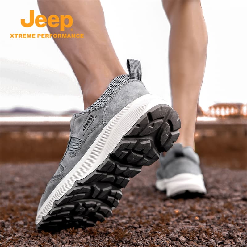 Кроссовки Jeep Кожа Текстиль Спортивный Casual Низкие Кеды для Альпинизма Мужские - изображение 7