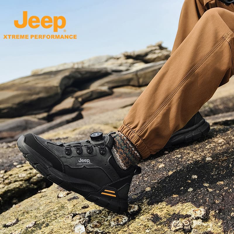 Кроссовки Jeep Текстиль Спилок коровьей кожи Низкий Топ Походная обувь Мужская - изображение 7