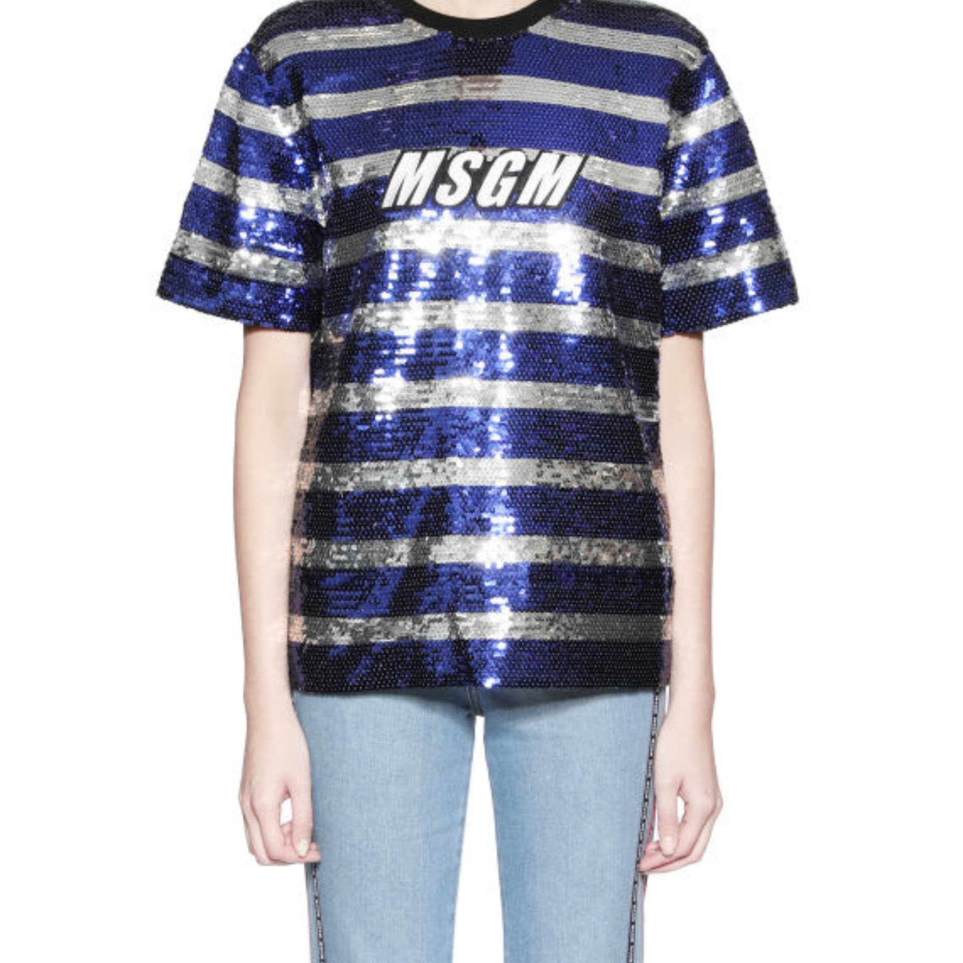 Футболка MSGM Синий Женские T-рубашки - изображение 3