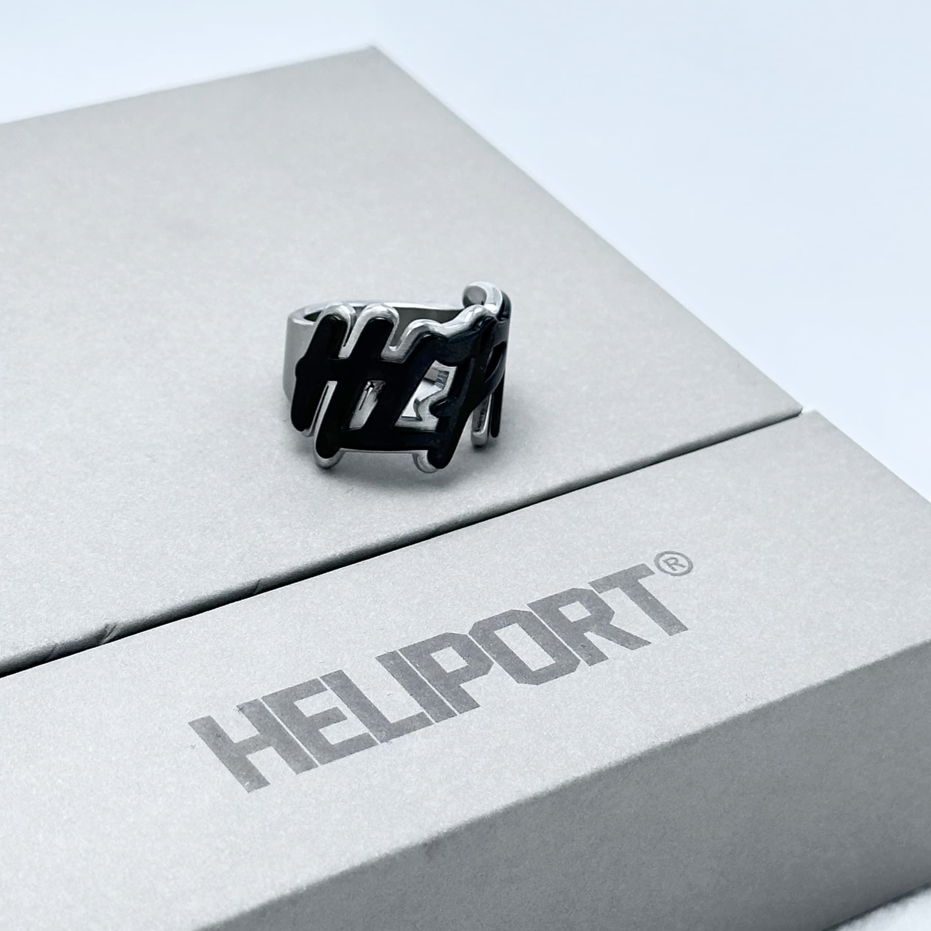 Кольцо HELIPORT Кольца из титана и стали унисекс - изображение 5
