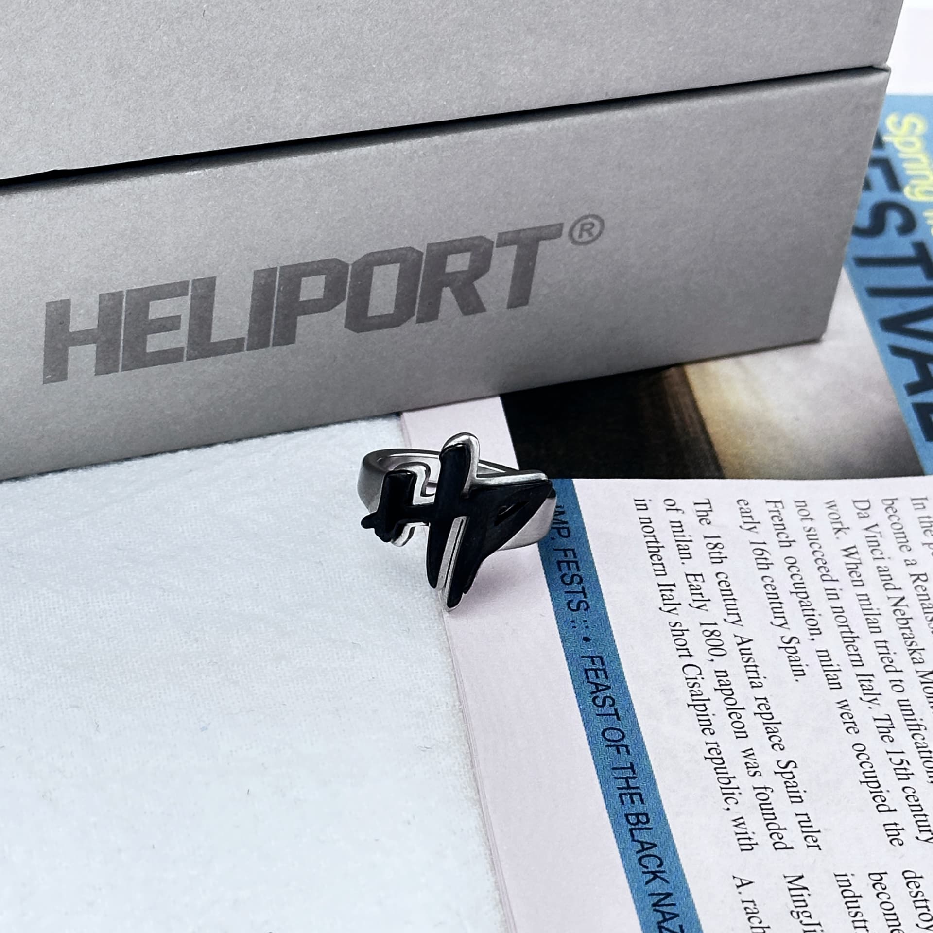 Кольцо HELIPORT Кольца из титана и стали унисекс - изображение 8
