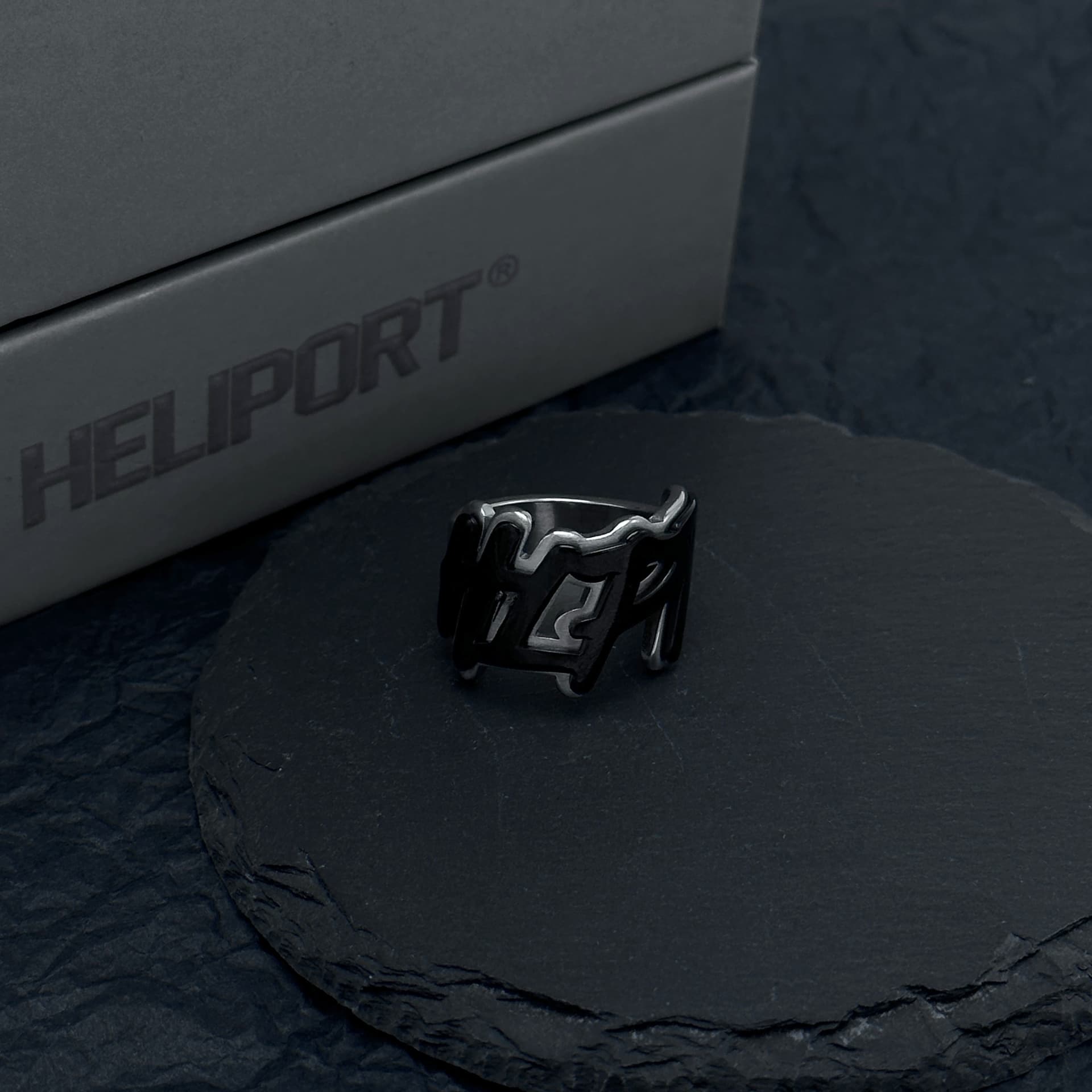 Кольцо HELIPORT Кольца из титана и стали унисекс - изображение 8