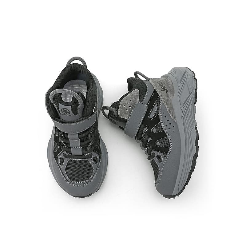 Кроссовки JEEP Outdoor Casual High Топ Детские беговые кроссовки Серый черный Детский - изображение 8