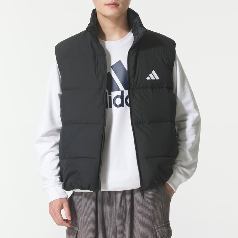 Жилет Adidas Essentials 3 Stripes PUF D V Жилет Мужской Черный - изображение 3