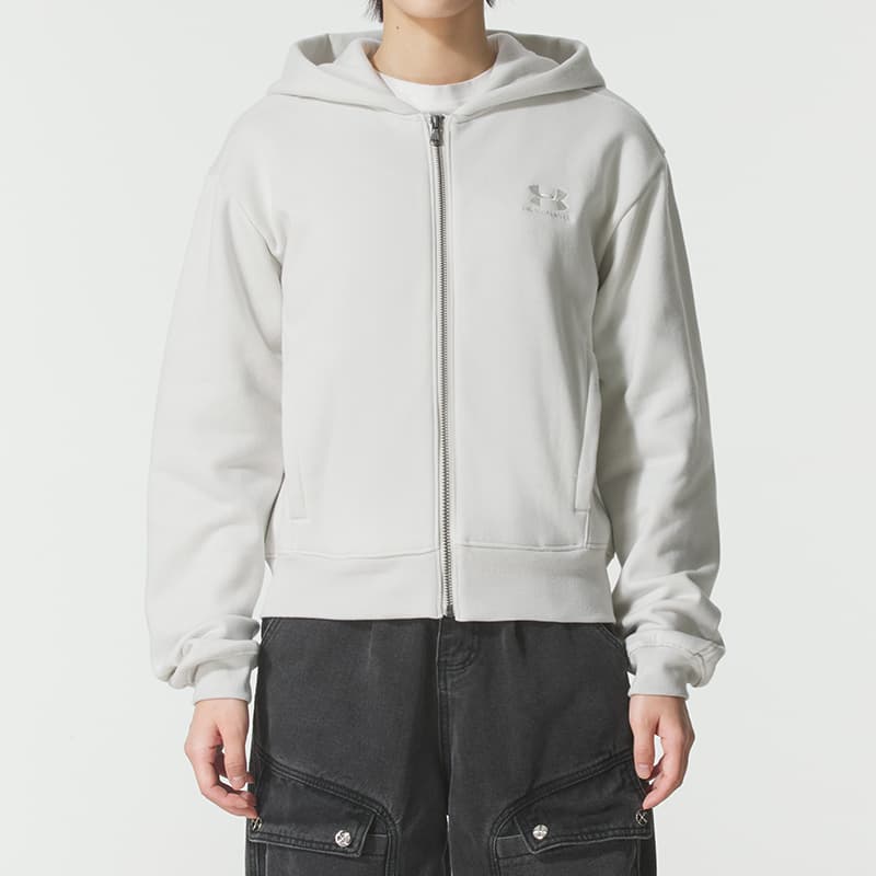 Худи Толстовка Under Armour Icon женская белая - изображение 3