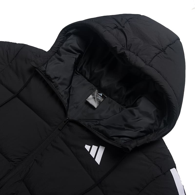 Зимняя куртка Adidas ESSENTIALS 3 Stripes Пуховик Мужской Черный - изображение 5