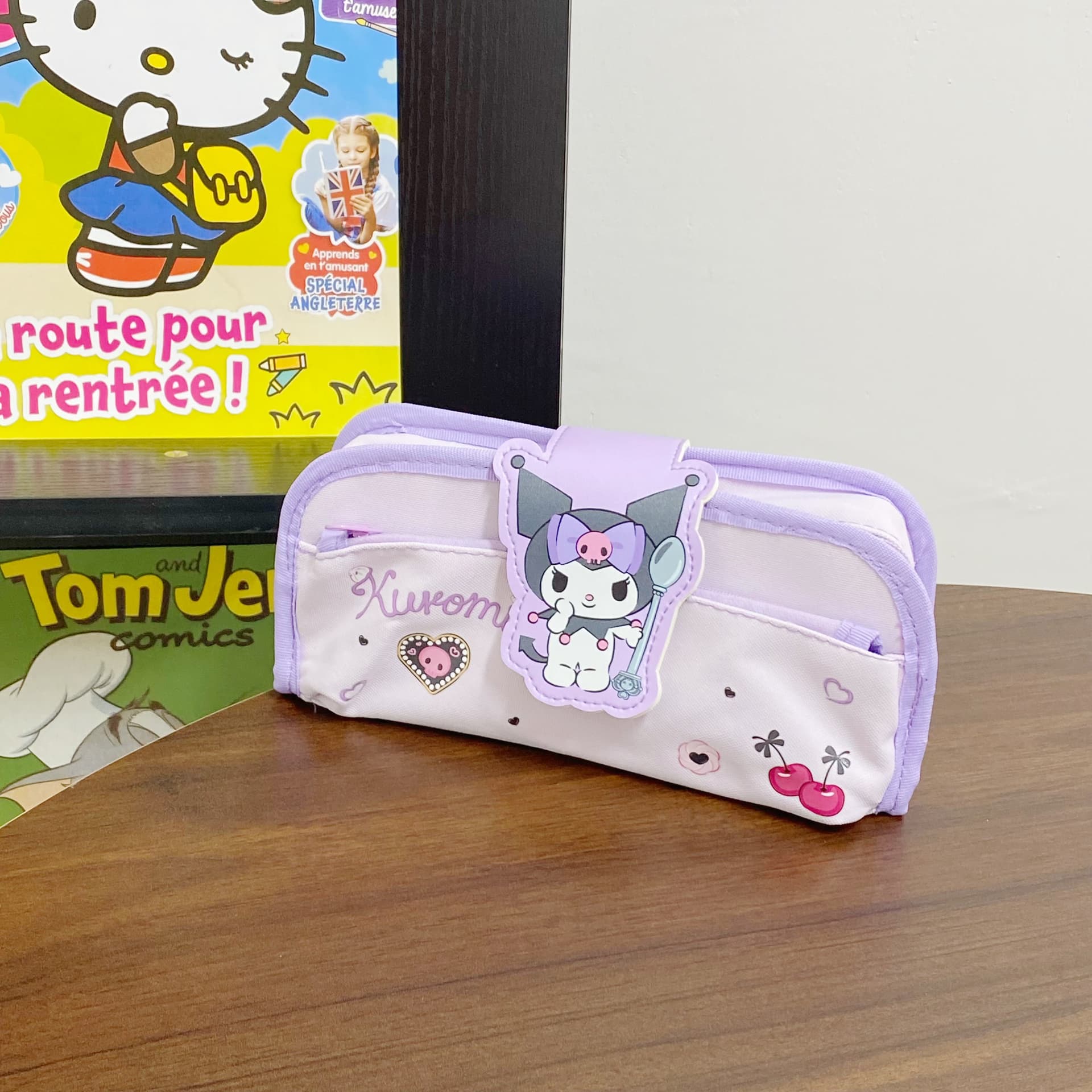Sanrio Kurumi Полиэстер Волокно Косметичка Женская Фиолетовая - изображение 6