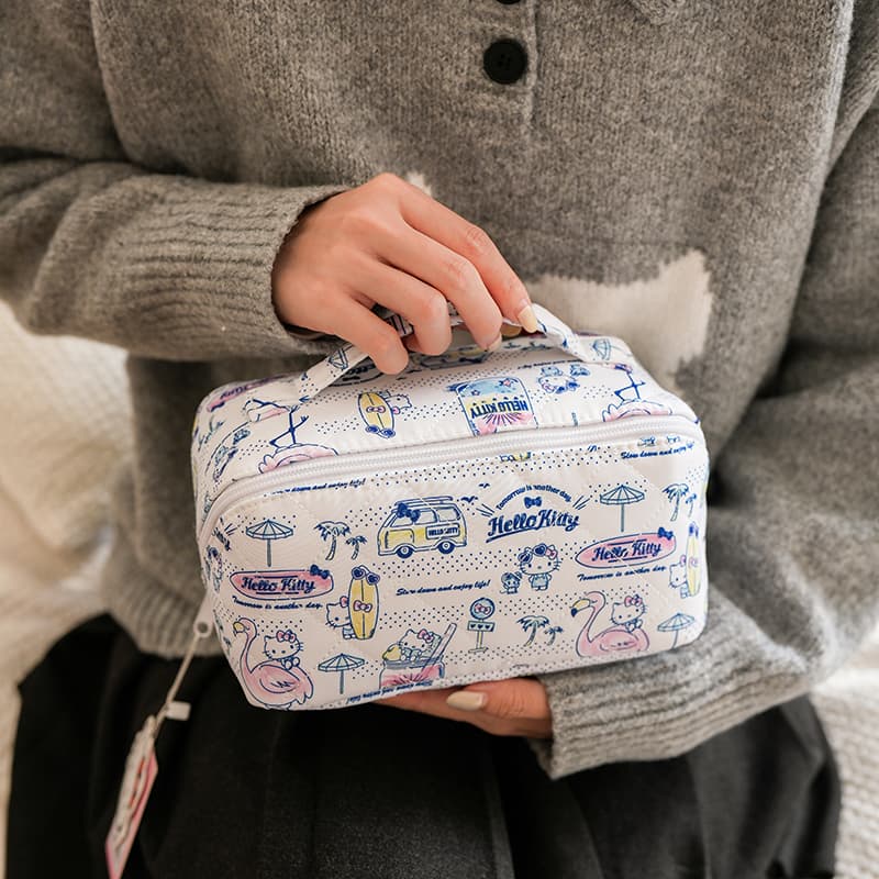 Санрио Полиэфирное волокно Makeup Bag Дорожные органайзеры Women's White - изображение 2