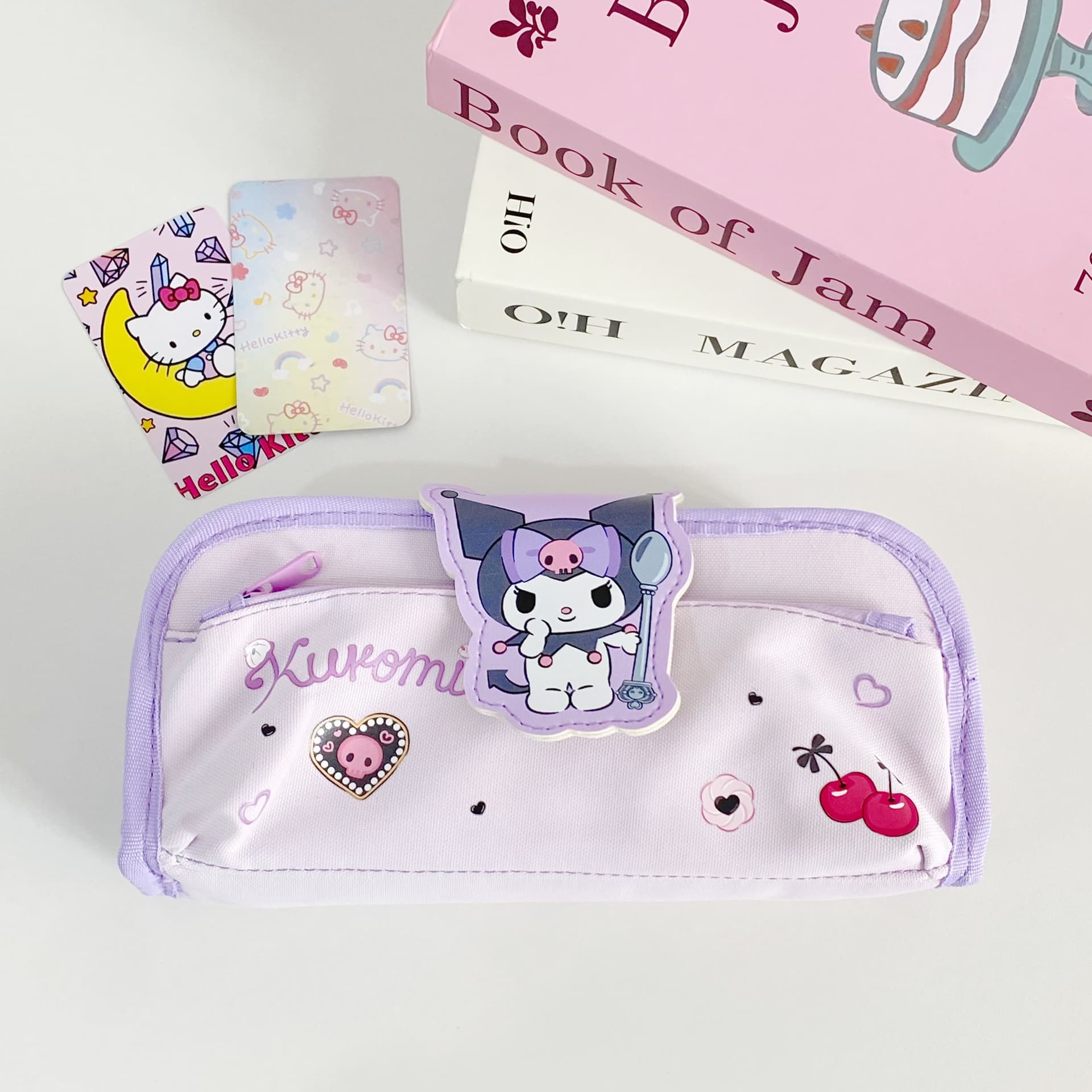 Sanrio Kurumi Полиэстер Волокно Косметичка Женская Фиолетовая - изображение 4