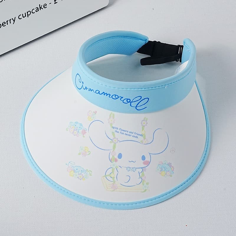 Sanrio x Cinnamoroll Шляпа с принтом Cinnamoroll, милый и симпатичный, стильный, универсальный, с UV-защитой, 100% полиамид, детский - изображение 5