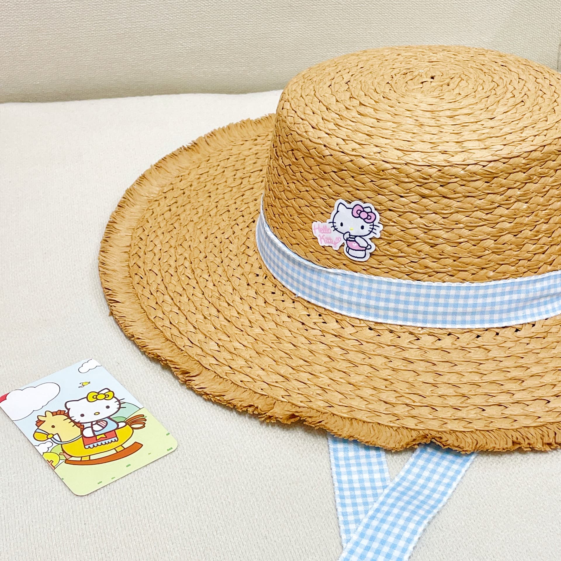 Панама Шляпы-бasket Sanrio из соломенной ткани унисекс - изображение 5