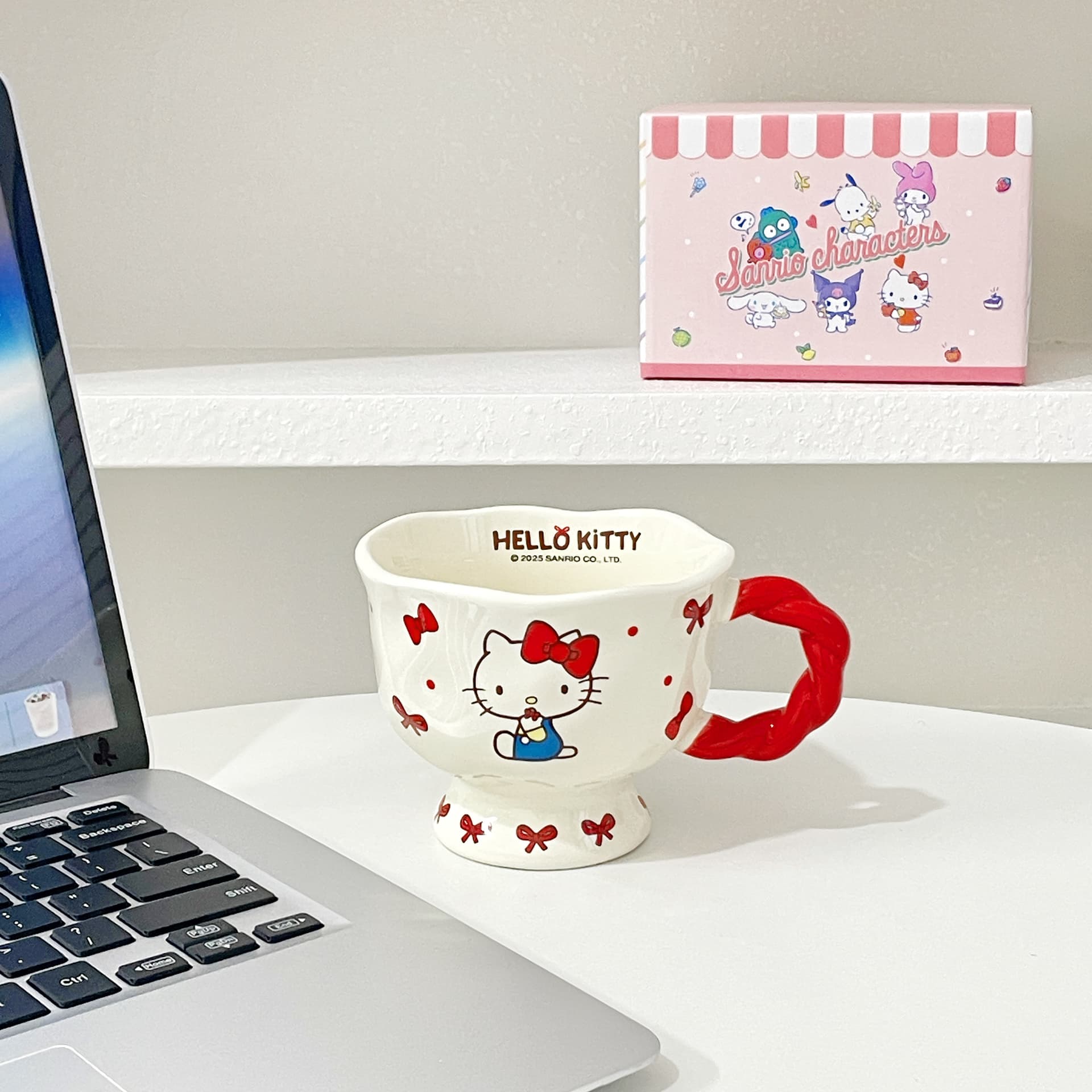 Санрио Hello Kitty Кружки Белый Красный 360 мл - изображение 2