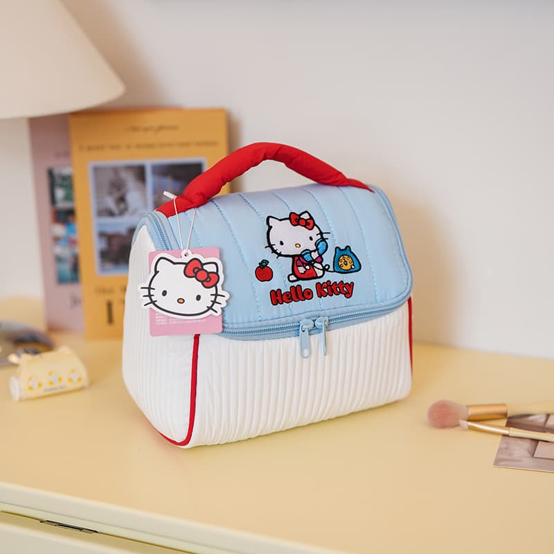 Sanrio Hello Kitty Полиэстер Волокно Органайзер для Макияжа Путешествия Женский Синий - изображение 5