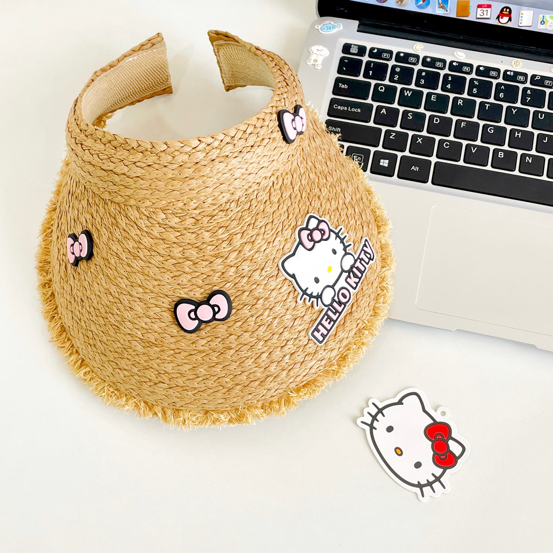 Панама Шляпы-бasket Sanrio из соломенной ткани унисекс - изображение 4
