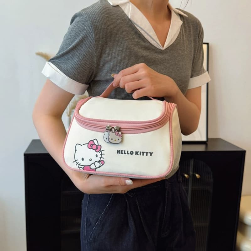 Sanrio Hello Kitty Холст Путешественный Сумка для Хранения Женская Белая - изображение 4