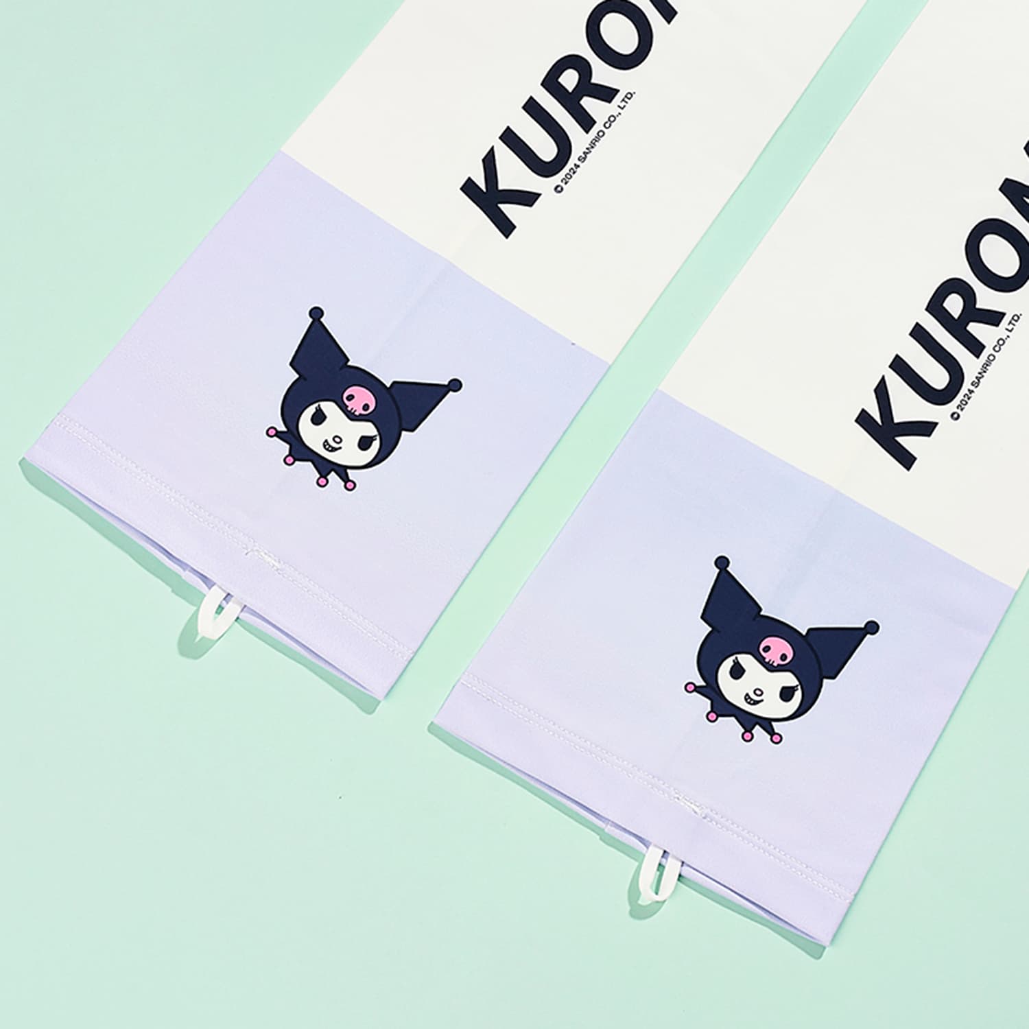 Sanrio x Куроми Мультяшный рисунок Большой размер головы Дышащий Солнцезащитный Милый и симпатичный Универсальный Путешествие Экстра свободный Легкий UV-защита 95% полиэстер, 5% эластан Нарукавники с UV-защитой Унисекс Парный - изображение 5