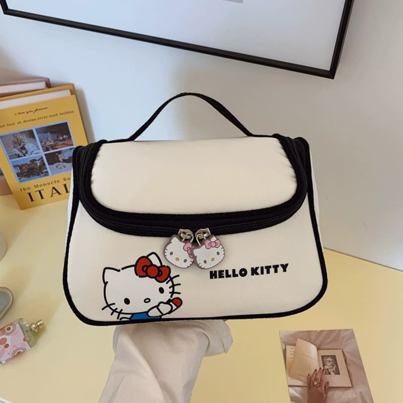 Sanrio Hello Kitty Холст Путешественный Сумка для хранения Женская Белый Черный - изображение 6