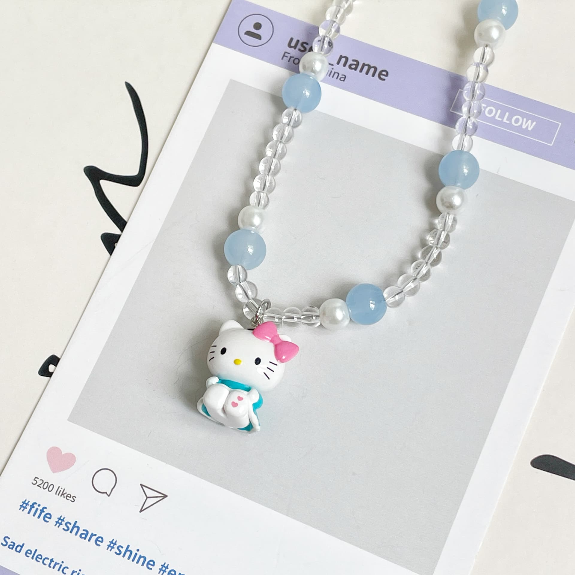 Ожерелье Sanrio x Hello Kitty Акрил Цепочки и ожерелья Женские - изображение 2
