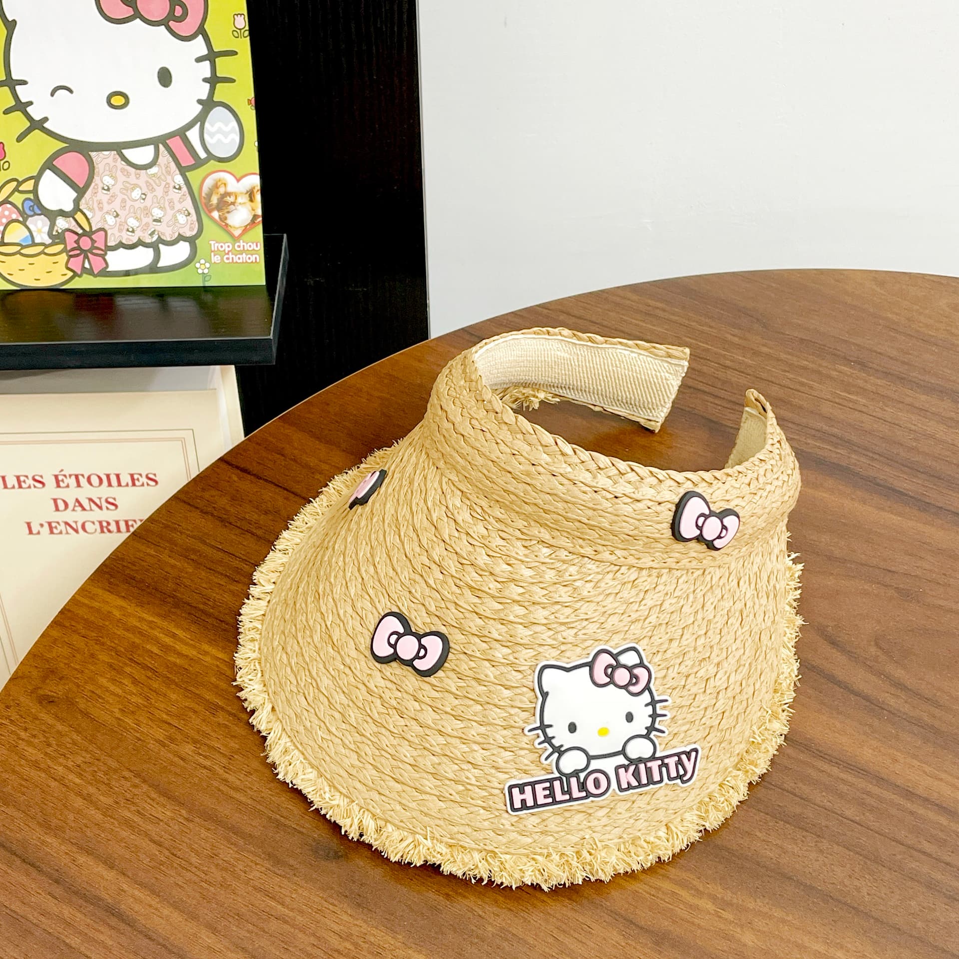Панама Шляпы-бasket Sanrio из соломенной ткани унисекс - изображение 2