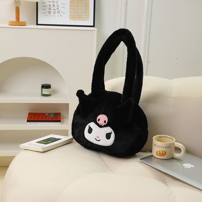 Мини-сумка Sanrio Kurumi Полиэстеровая Сумка через плечо Стандартная Женская Черная - изображение 3