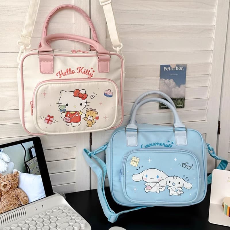 Сумка Санрио Cinnamoroll Полиэстеровая сумка через плечо сумка для женщин синяя - изображение 4