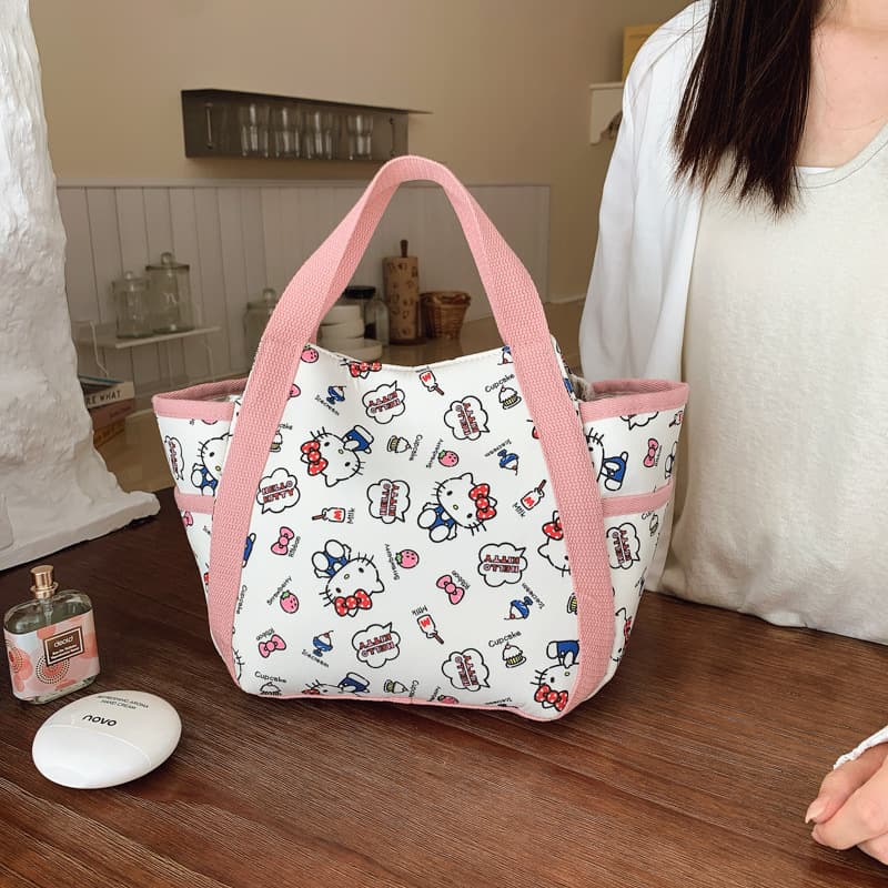 Сумка Sanrio Hello Kitty Холст Сумка Стандартная Женская Розовая Белая - изображение 6