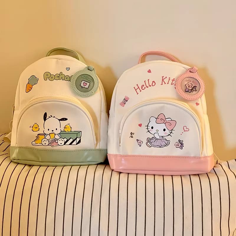 Рюкзак Sanrio Hello Kitty Полиэстер Рюкзак Женский Белый Розовый - изображение 12