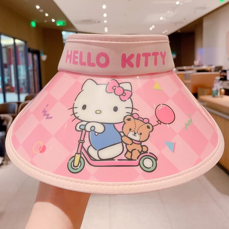 Sanrio Хелло Китти Милый и симпатичный солнцезащитный головной убор с принтом 100% полиамид Детский - изображение 3