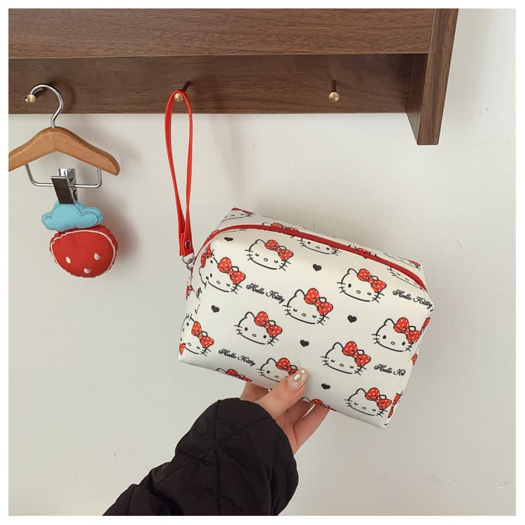 Сумка Sanrio Hello Kitty Холщовая косметичка для макияжа Женская Красная - изображение 2