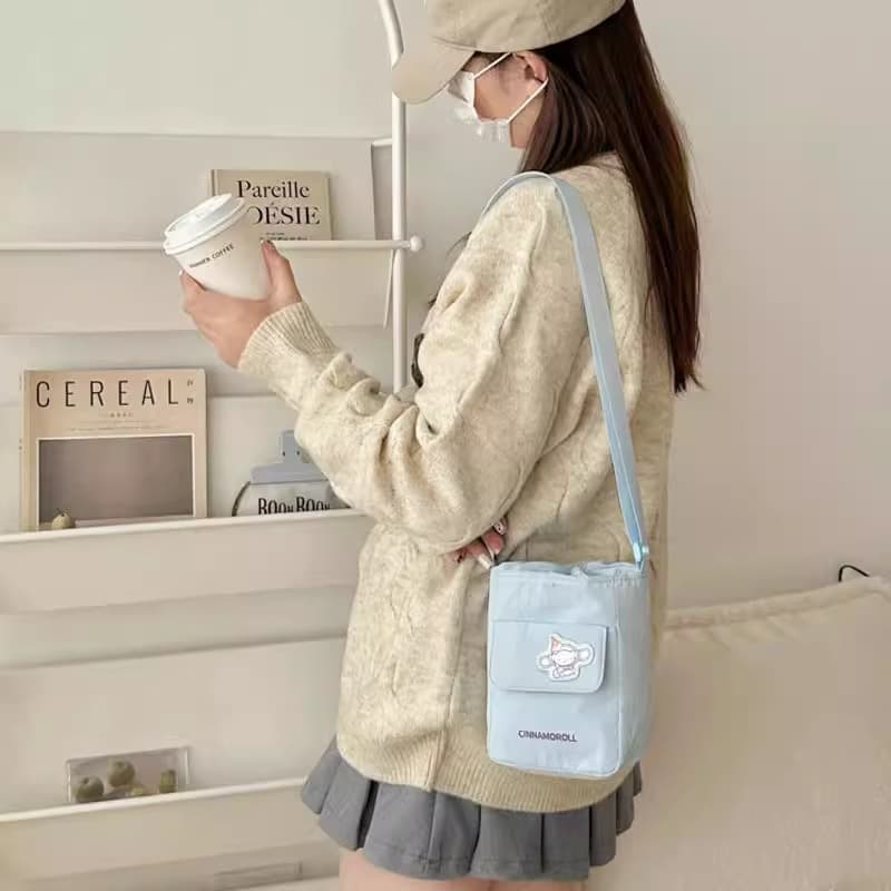 Сумка через плечо Санрио Cinnamoroll Collection Нейлон Сумки кросс-боди Женские Синий - изображение 2