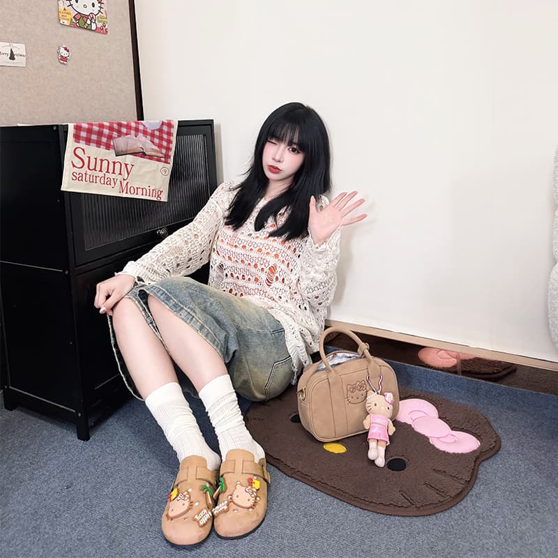 Сандалии Sanrio x Hello Kitty Дышащая обувь Birkenstock Женская - изображение 3