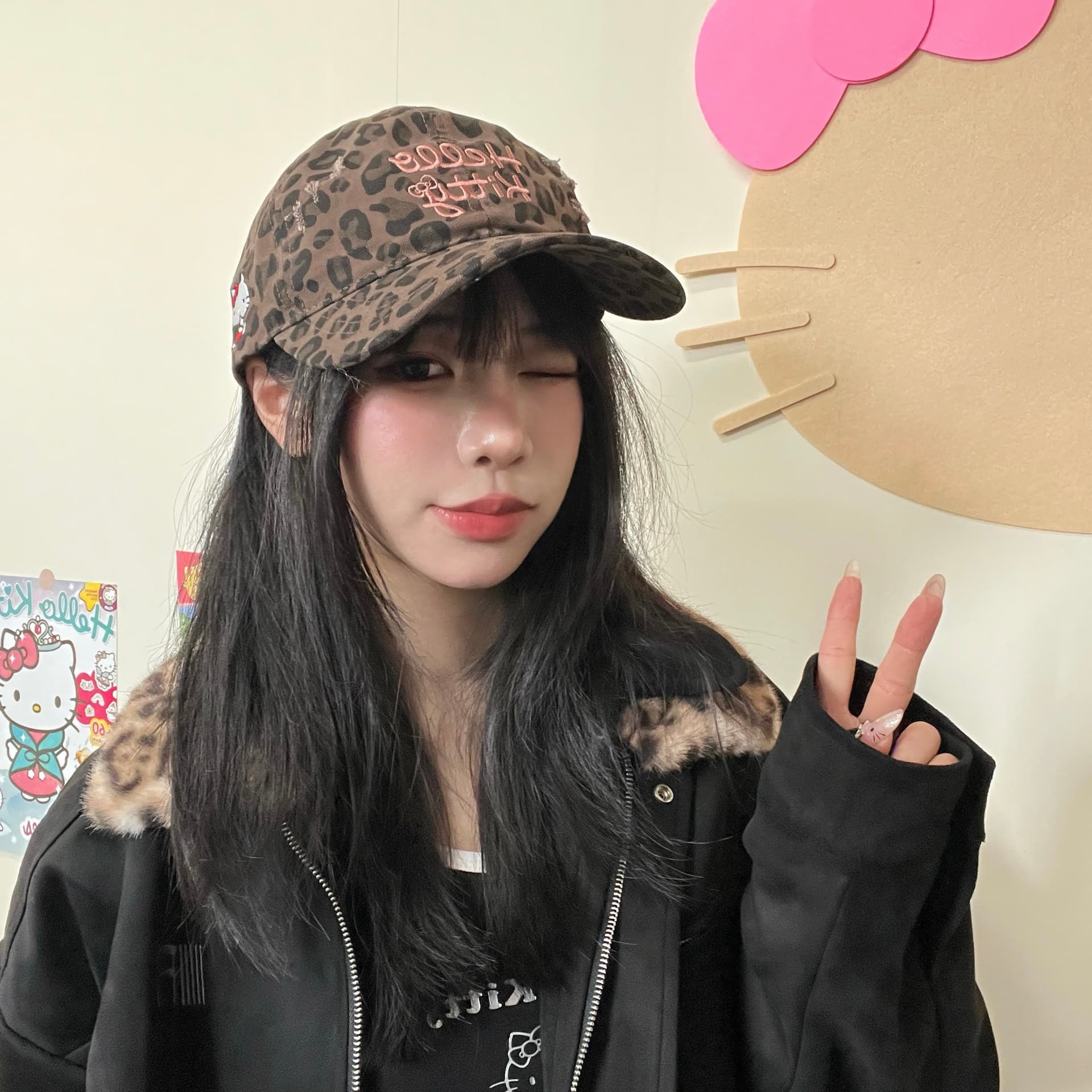 Кепка Sanrio x Hello Kitty Хлопковые Кепки Унисекс - изображение 5