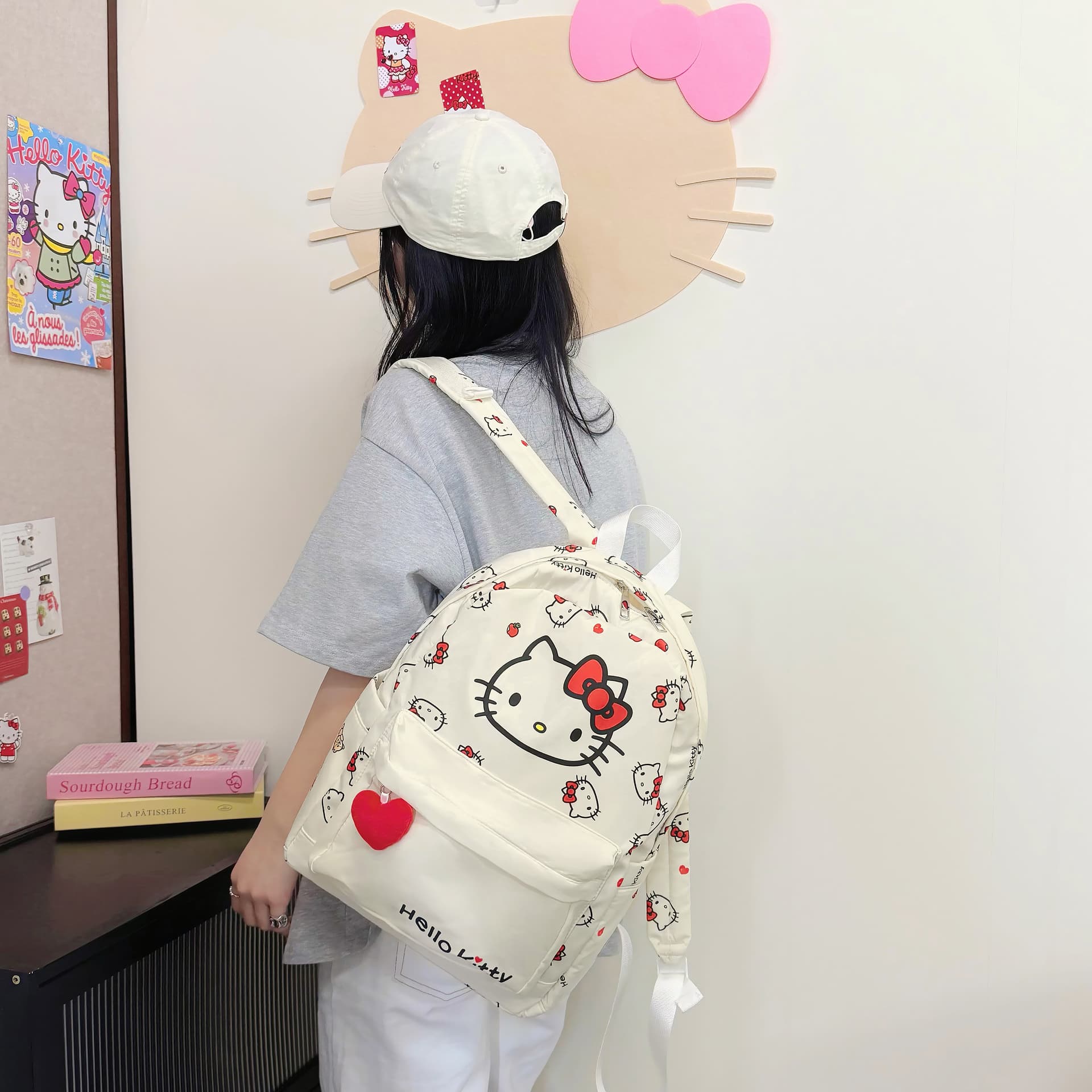 Рюкзак Sanrio Hello Kitty Полиэстеровый Рюкзак Стандартный (Standard) Женский Заварной - изображение 2